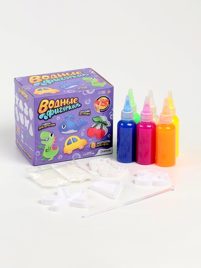 Набор для опытов «Водные фигурки», 8 молдов, 6 цветов