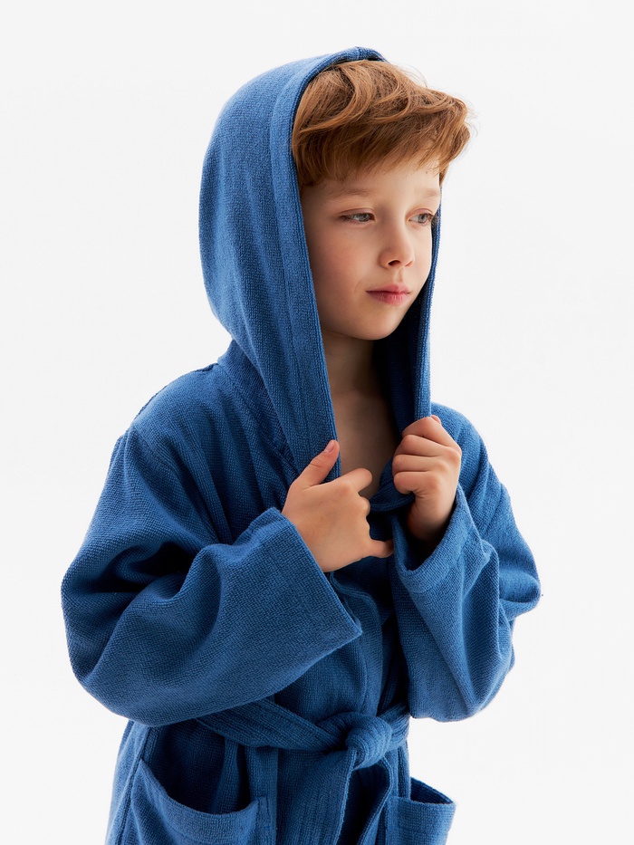 Халат детский «Экономь и Я», размер 30, хлопок 100%, синий - Фото 1