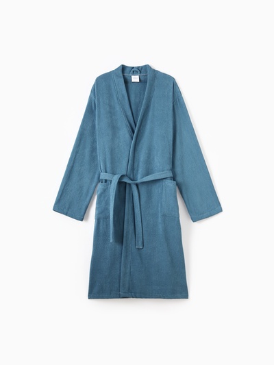 Халат мужской «Экономь и Я», размер 56-58, хлопок100%, морская волна