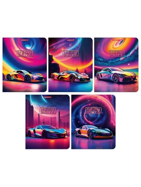 Тетрадь 48л кл Neon Drive, обл карт, УФ-лак, МИКС 10885497