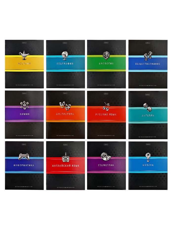 Набор предметных тетрадей Hatber «Гармония», 12 предметов, 48 листов, со справочным материалом, обложка из мелованного картона - Фото 1