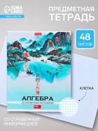Предметная тетрадь по алгебре Hatber «Искусство Азии», 48 листов, в клетку, со справочным материалом, пластиковая обложка с печатью - Фото 1