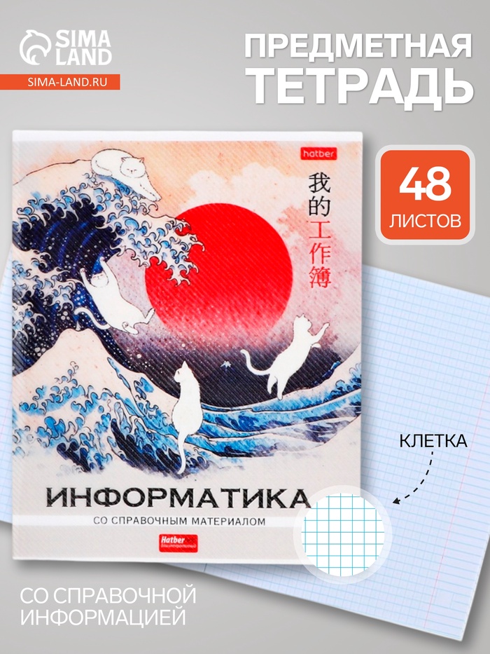 Предметная тетрадь по информатике Hatber «Искусство Азии», 48 листов, в клетку, со справочным материалом, пластиковая обложка с печатью - Фото 1