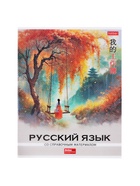 Тетрадь 48 листов в линию «Искусство Азии» РУССКИЙ ЯЗЫК, пластиковая обложка с печатью, тиснение фольгой, с интерактивным справочником, блок �... - фото 115716464