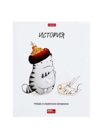 Предметная тетрадь по истории Hatber «Приключения кота Пирожка», 48 листов, в клетку, со справочным материалом, обложка из мелованной бумаги