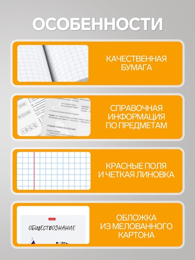 Предметная тетрадь по обществознанию Hatber «Приключения кота Пирожка», 48 листов, в клетку, со справочным материалом, обложка из мелованной бу...