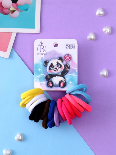 Резинки для волос «Панда», набор 20 шт., леденец, 2.5 см, МИКС