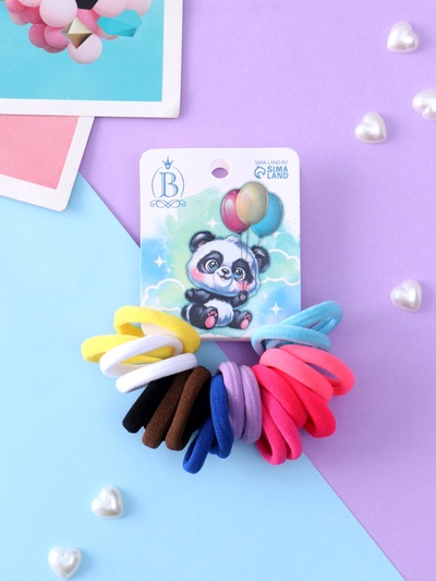 Резинки для волос Выбражулька «Панда», набор 20 шт., шарики, 2.5 см, МИКС