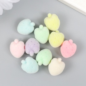 Набор бусин для творчества бархатное напыление «Клубничка», набор 10 шт., 1.2×1.3×1.7 см