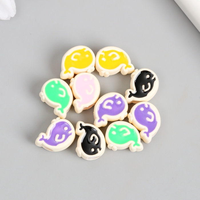 Набор бусин для творчества пластик «Кит», набор 10 шт., 0.8×1×1.5 см