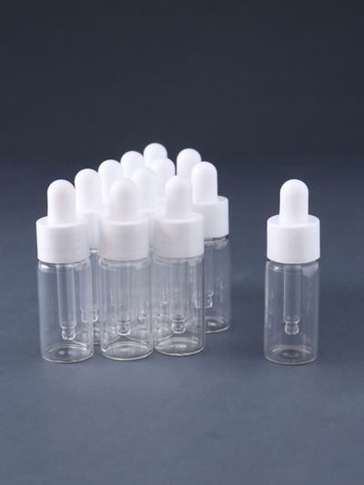 Флакон с пипеткой стекло, пластик, набор 12 шт., 7.5×2.2×2.2 см