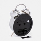 Будильник «Смайл», циферблат d=11.5 см, с подсветкой, от батареек 1хАА, хром - Фото 4