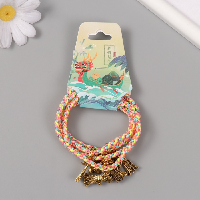 Браслет-талисман фэншуй «Косичка. Веник и совок», набор 5 шт., регулируемая длина - Фото 1