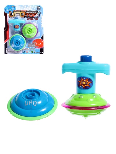 УЦЕНКА Набор волчков «НЛО», с устройством запуска, цвета МИКС