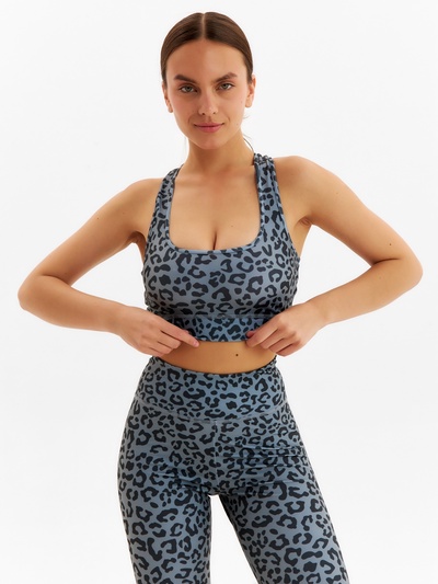 Топ леопардовый женский MINAKU, чёрный, размер 46