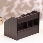 УЦЕНКА Органайзер 6 секций, ящик, дерево в полоску, 22×15×16 см - Фото 2