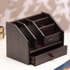 УЦЕНКА Органайзер 6 секций, ящик, дерево в полоску, 22×15×16 см - Фото 3