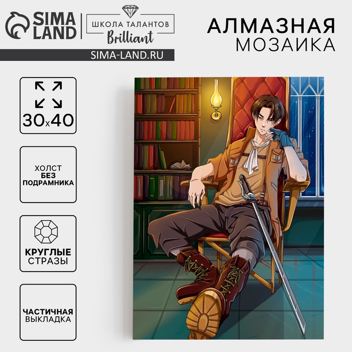УЦЕНКА Алмазная вышивка с частичным заполнением «Незнакомец» 30×40 см, холст