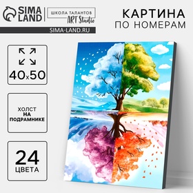 УЦЕНКА Картина по номерам на холсте с подрамником «Смена времён» 40×50 см