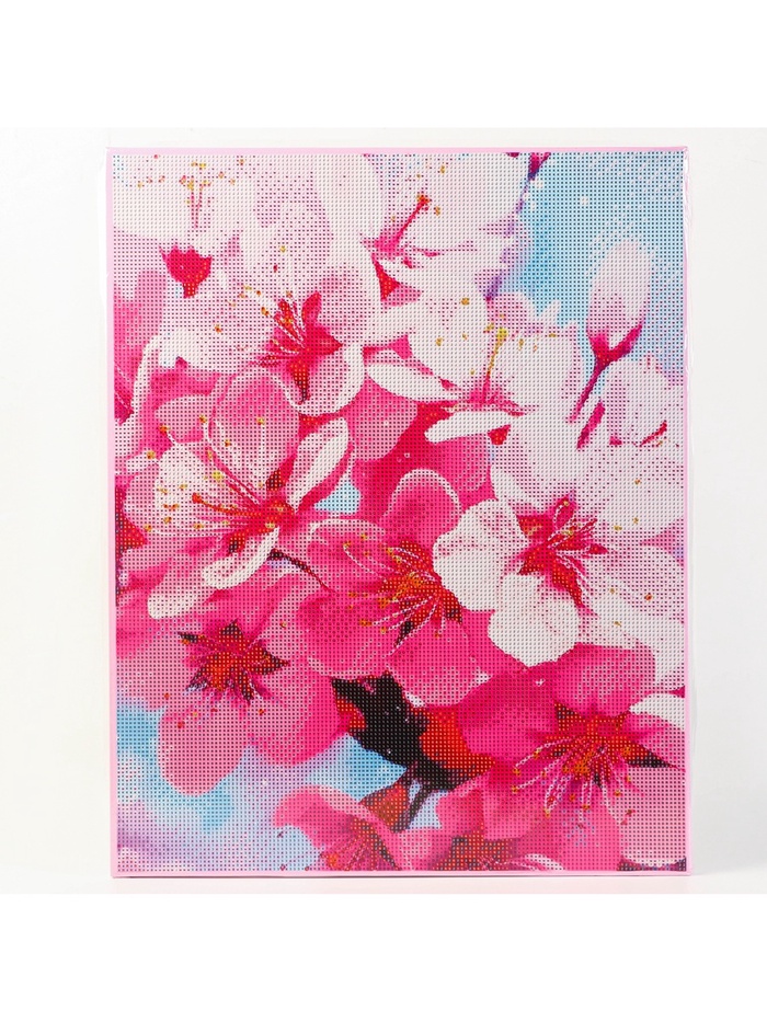 УЦЕНКА Алмазная вышивка полное заполнение «Цветы Вишни», на раме, 40×50 см - Фото 1