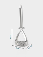 Пресс для картофеля Hanna Knövell, 24 см, нержавеющая сталь - Фото 3