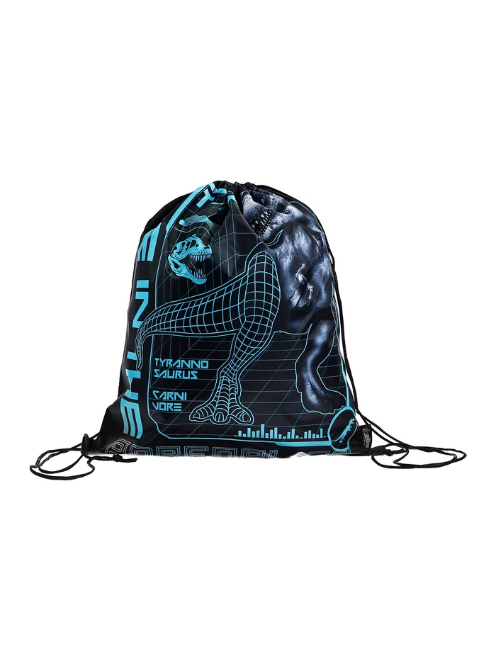 Мешок для обуви SEVENTEEN на шнурке, принтом, размер 48×0.5×38 см, чёрный/голубой - Фото 1