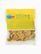 Воздушные шары латексные 12" «Хром», 50 шт., золотые - Фото 4