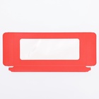 Подарочная коробка под плитку шоколада, с окном, красный, 17?8?1.4 см (комплект 4 шт) - фото 41520096