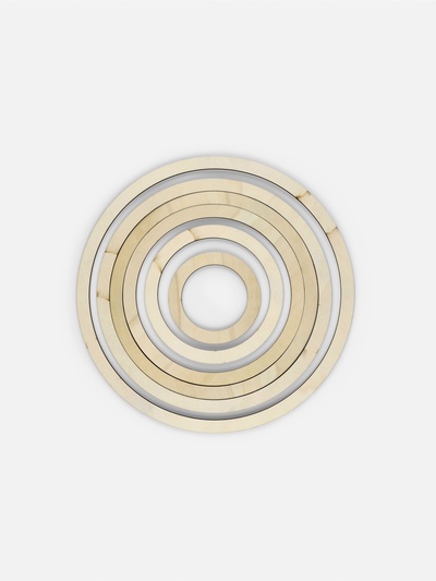 Набор основ для макраме, круглых, 6 шт., 4 мм, d=10/15/19.5/22.5/25.5/30 см