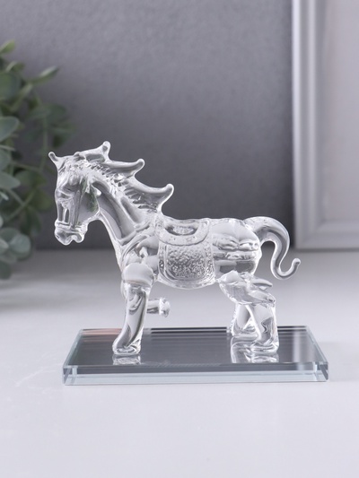 Фигурка стекло «Скачущий конь», 9.5×5.8×10 см