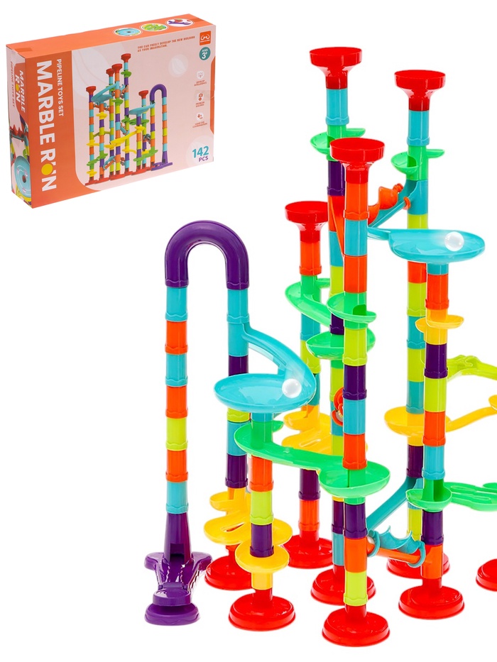 УЦЕНКА Конструктор марблс «Трубчатые лабиринты», 142 детали - Фото 1