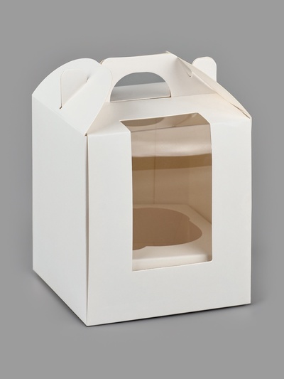 Упаковка для кондитерских изделий под 1 капкейк «Белая», 9×9×10 см