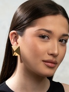 Серьги клипсы для ушей QF «Тренд. Квадрат», металл, цвет золото - Фото 2