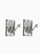 Серьги клипсы для ушей QF «Тренд. Квадрат», цвет серебро - Фото 3