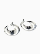 Серьги металл «Кольца» полумесяц, цвет серебро 10826452 - фото 16405382