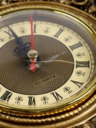 УЦЕНКА Часы настольные интерьерные каминные, 21×19×6.5 см, d=7 см, золото - Фото 4