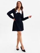 Платье мини женское с воротником MIST, размер 48, чёрное - фото 42823507