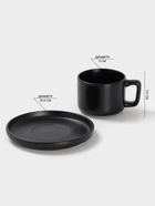 Чайная пара Доляна «Гранит», 2 предмета: чашка 270 мл, блюдце d=15.5 см, керамика, чёрная - Фото 2