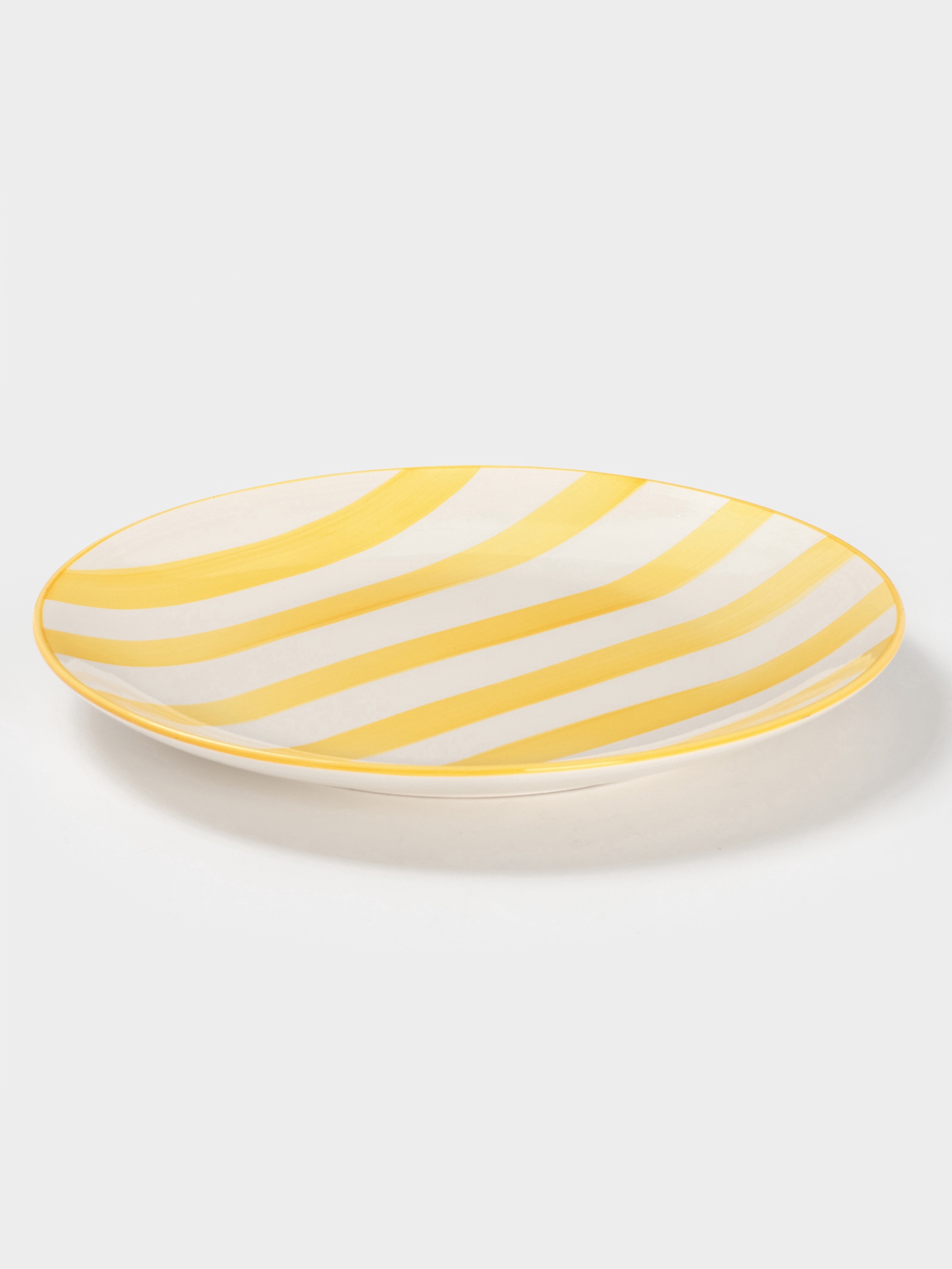 Тарелка Доляна «Райе», d=26.5 см, керамика, жёлтая Тарелка Доляна «Райе», d=26.5 см, керамика, жёлтая
