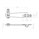 УЦЕНКА Крючок дверной, ветровой КД-75, покрытие цинк, 1 шт. - Фото 4