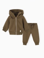 Костюм (толстовка, брюки) «Крошка Я» BASIC LINE, рост 80-86 см, кофейный - Фото 1