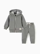 Костюм детский (толстовка, брюки) «Крошка Я» BASIC LINE, рост 62-68 см, серый - Фото 5