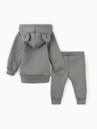 Костюм (толстовка, брюки) «Крошка Я» BASIC LINE, рост 62-68 см, серый - Фото 7