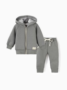 Костюм детский (толстовка, брюки) «Крошка Я» BASIC LINE, рост 80-86 см, серый - Фото 1