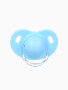 Соска-пустышка ортодонтическая, силикон, от 6 мес., с колпачком, голубая, МИКС - фото 115768340
