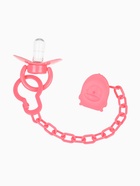 Пустышка классическая, с держателем, +0 мес., розовая - фото 115682390