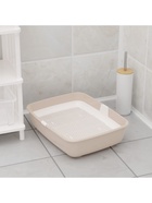 Лоток ALTA для кошек с сеткой 50×38×13.5 см, бело-бежевый - Фото 7