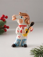 Ёлочная игрушка фарфор «Фигурка. Конь Цыган с гитарой», 11 см - Фото 2