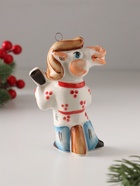 Ёлочная игрушка фарфор «Фигурка. Конь Цыган с гитарой», 11 см - фото 6260027
