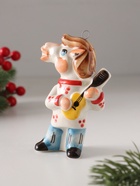 Ёлочная игрушка фарфор «Фигурка. Конь Цыган с гитарой», 11 см - Фото 5